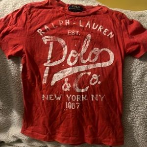 Red polo t shirt